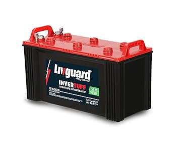 Livguard Invertuff IT 1536 FP 150 Ah, Recyclable Short Flat Plate Inverter Battery for Home, Office & Shops (Black & Red)