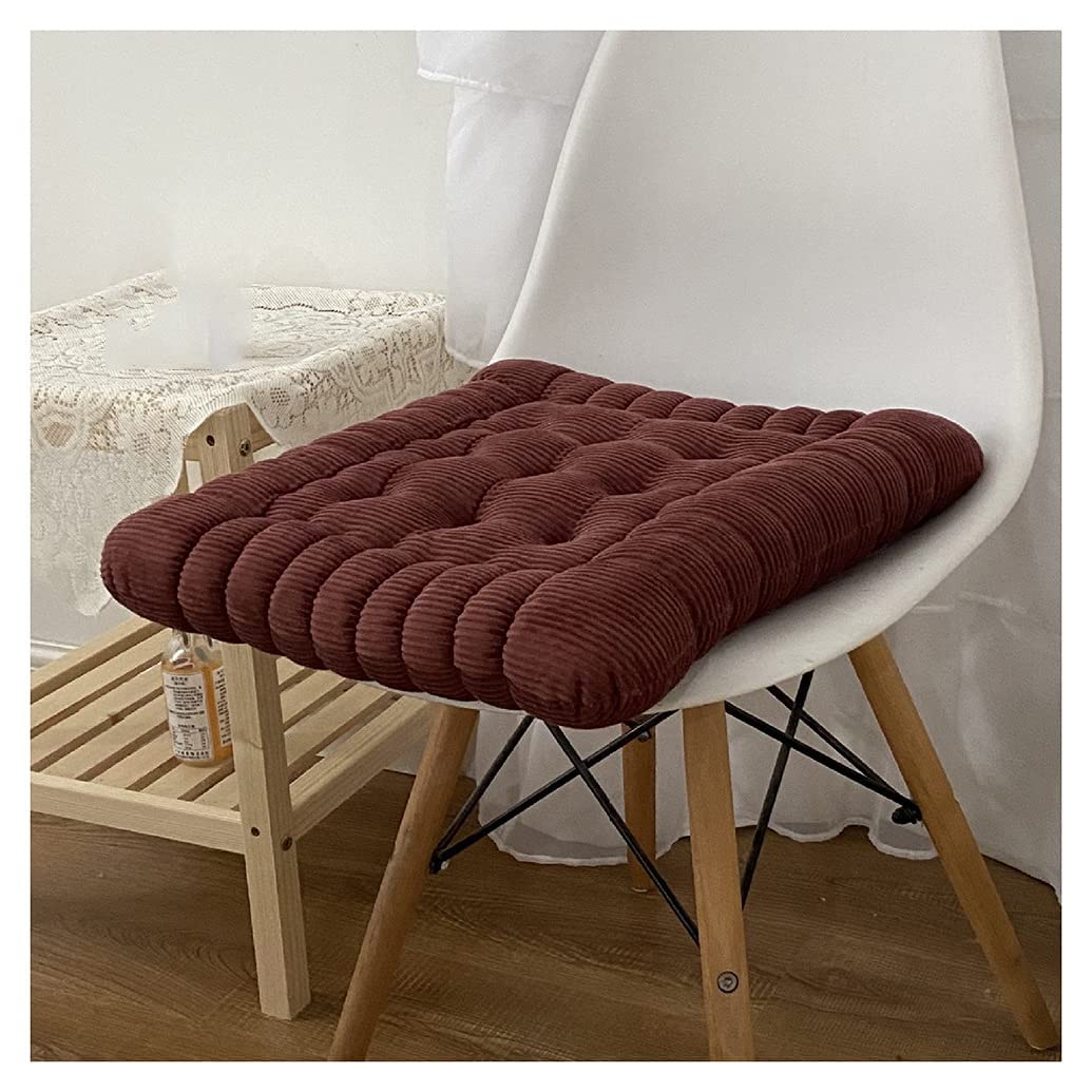 Coussin de siège en velours côtelé pour soulager l'assise sur chaise de bureau rigide