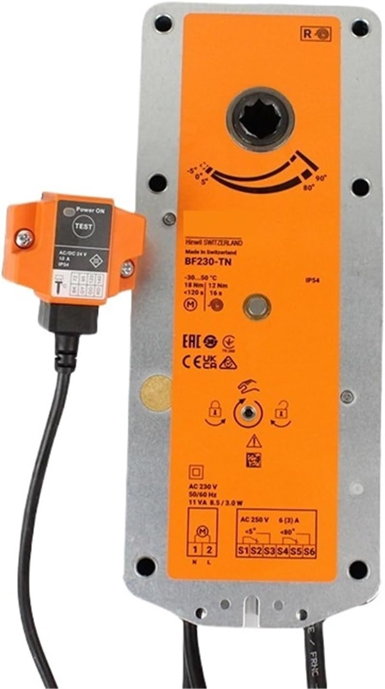 BF230-TN Spring-Return Actuator Combined with Thermoelectric Tripping Device BAT (72°C) HAVC Systems Ventilation