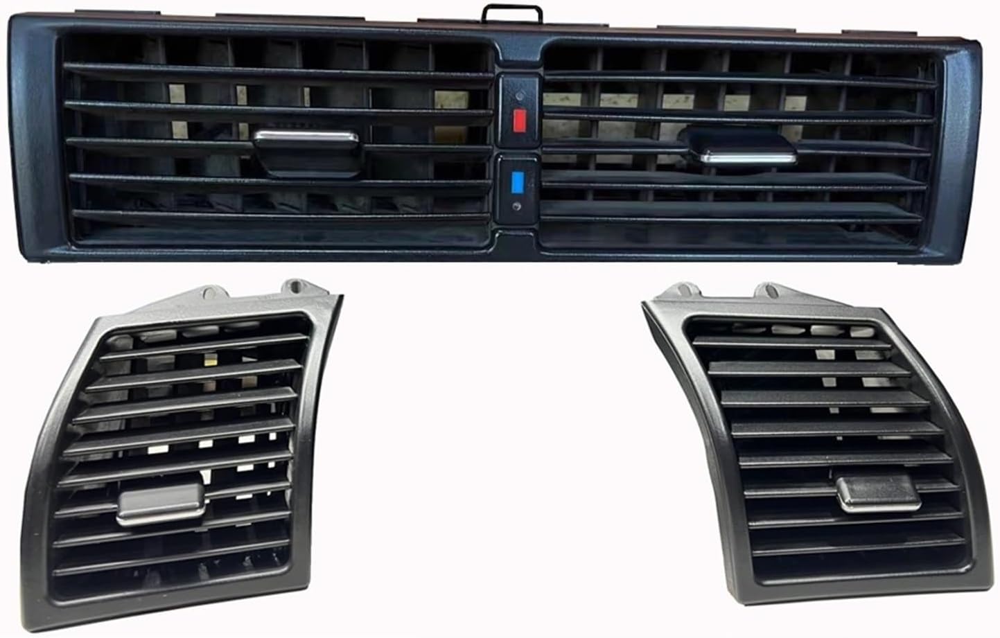 Left Right Middle AC Vent Grille Air Conditioning Outlet Assembly Compatible with Mercedes Benz Tiger Head W140 Air Outlet(3PCS)