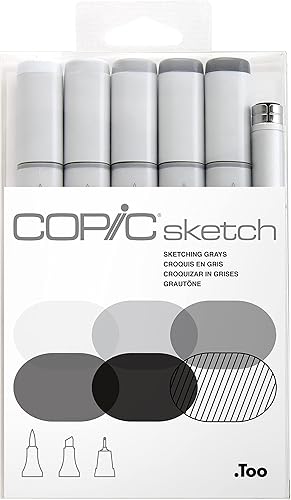 Copic Sketch Marker - Juego de rotuladores (6 colores).