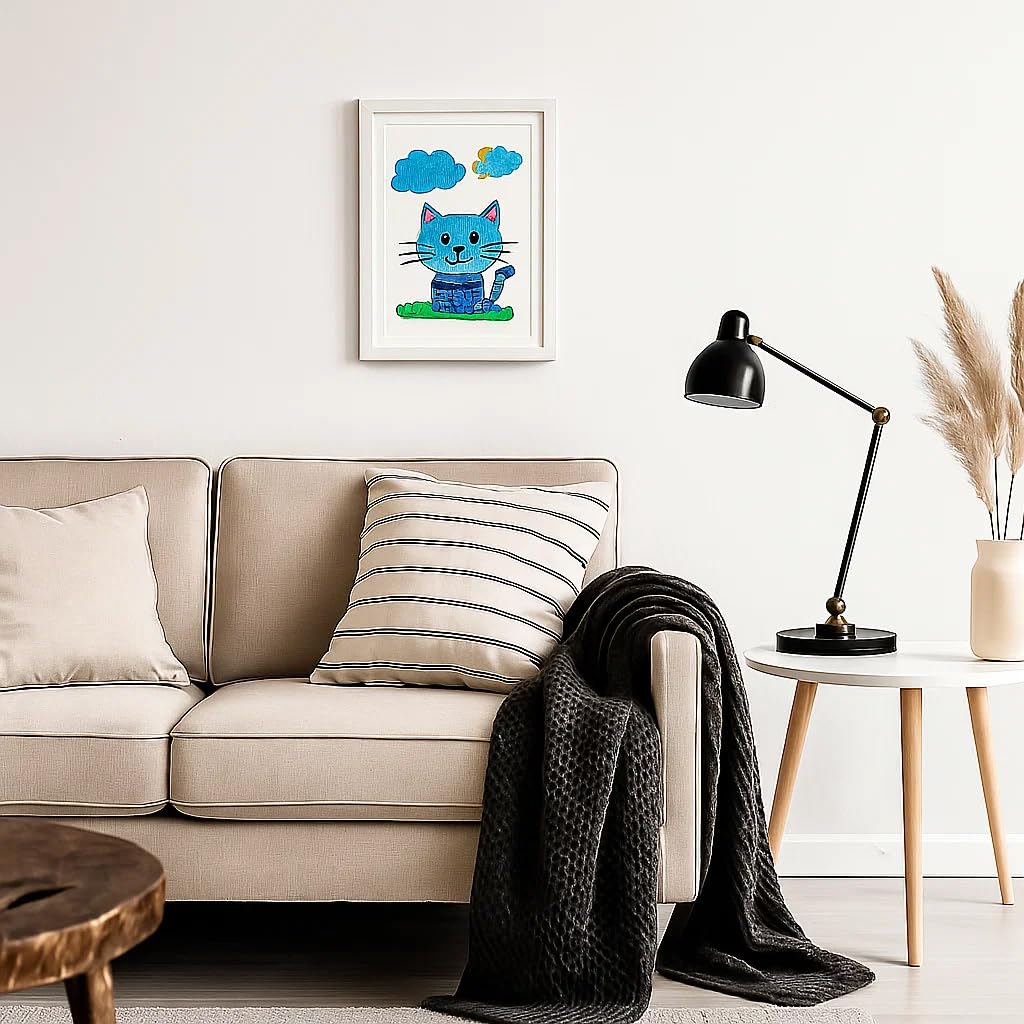 Kinder Kunstwerk Bilderrahmen, Holz Fotorahmen, für die Lagerung von Zeichnungen, Handwerk, Kinderzeichnung und Kunstprojekte
