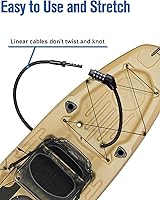 Vista 3 de NDakte Candado para Bicicleta, Candado de Cable Recto Extra Largo (1.83m a 8.23m) con Combinación Reseteable, Diseño Único Masculino Estrecho
