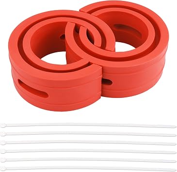 2PCS Coil Spring Spacers for Cars with 6 Ties,Rubber Coil Spring Spacers for 1.45-1.65 Sprung Distance,Heavy Duty Car Accessories for Front&Rear Shock Absorber Protection