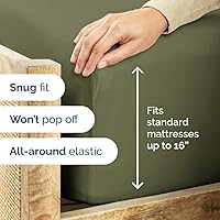 Vista 25 de King Fitted Bed Sheet - Bottom Single Fitted Sheet Only - Ultra-Soft Hotel Luxury Bedding w/ 8-16 Inch Deep Pockets - Breathable, Cooling & Wrinkle