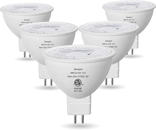 Beispiel Bombillas LED MR16 de 6 W, equivalente a halógeno de 35 W, blanco cálido suave de 2700 K, focos GU5.3 de bajo voltaje de 12 V para