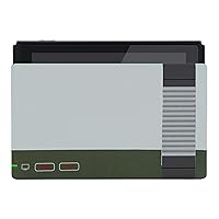 Vista 8 de eXtremeRate Custom Soft Touch Grip Faceplate for Nintendo Switch Dock Classics NES Style Patterned DIY Replacement Housing Shell for Nintendo Switch