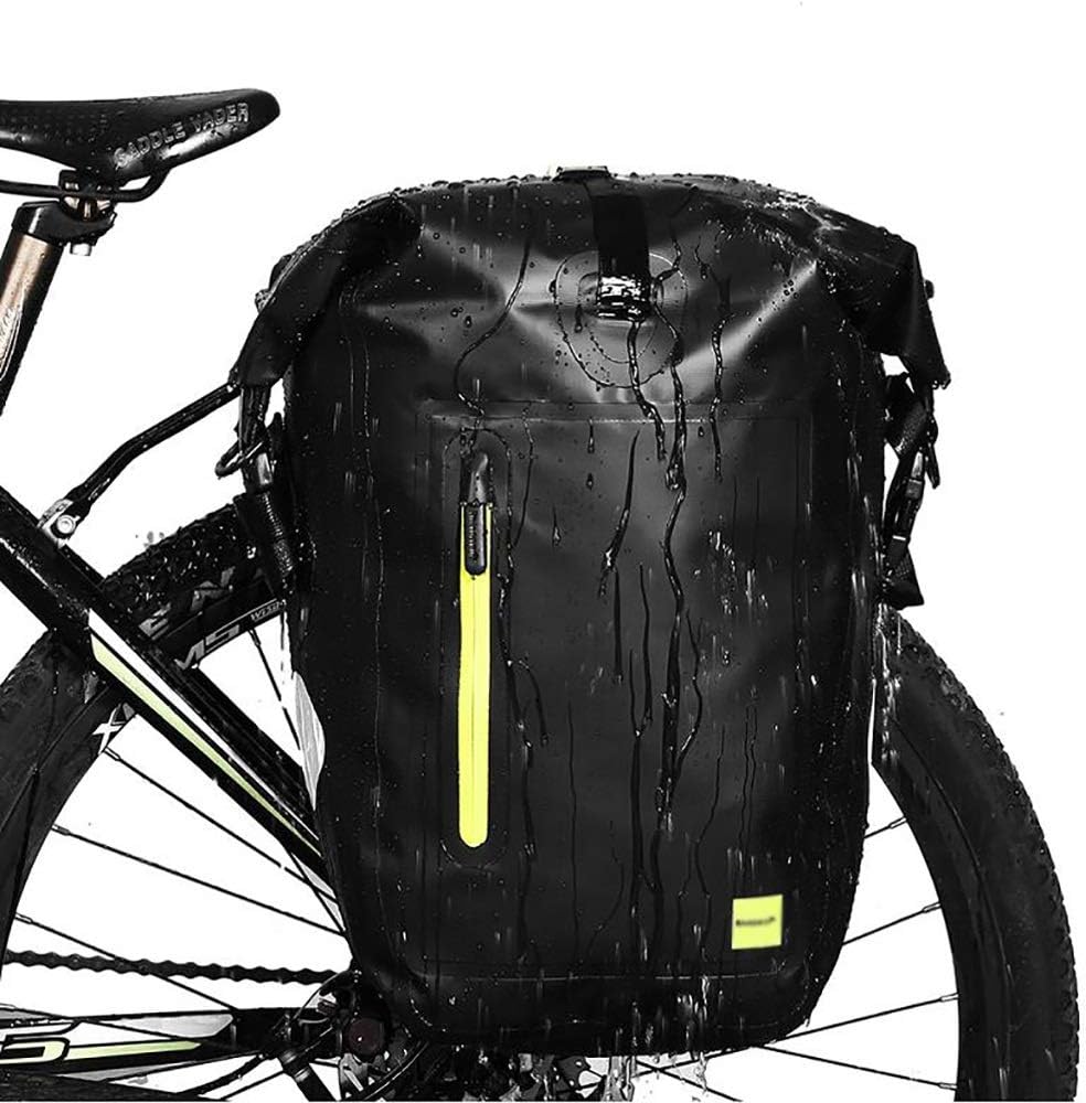 25L Large Capacity Waterproof Bicycle Rear Bag Rainproof Mountain Bike Shelf Bag Saddle Bag Bicycle Bag Rear Bag Rear Bag Bike Bags for Rear Cycling Equipment (Color : Yellow)