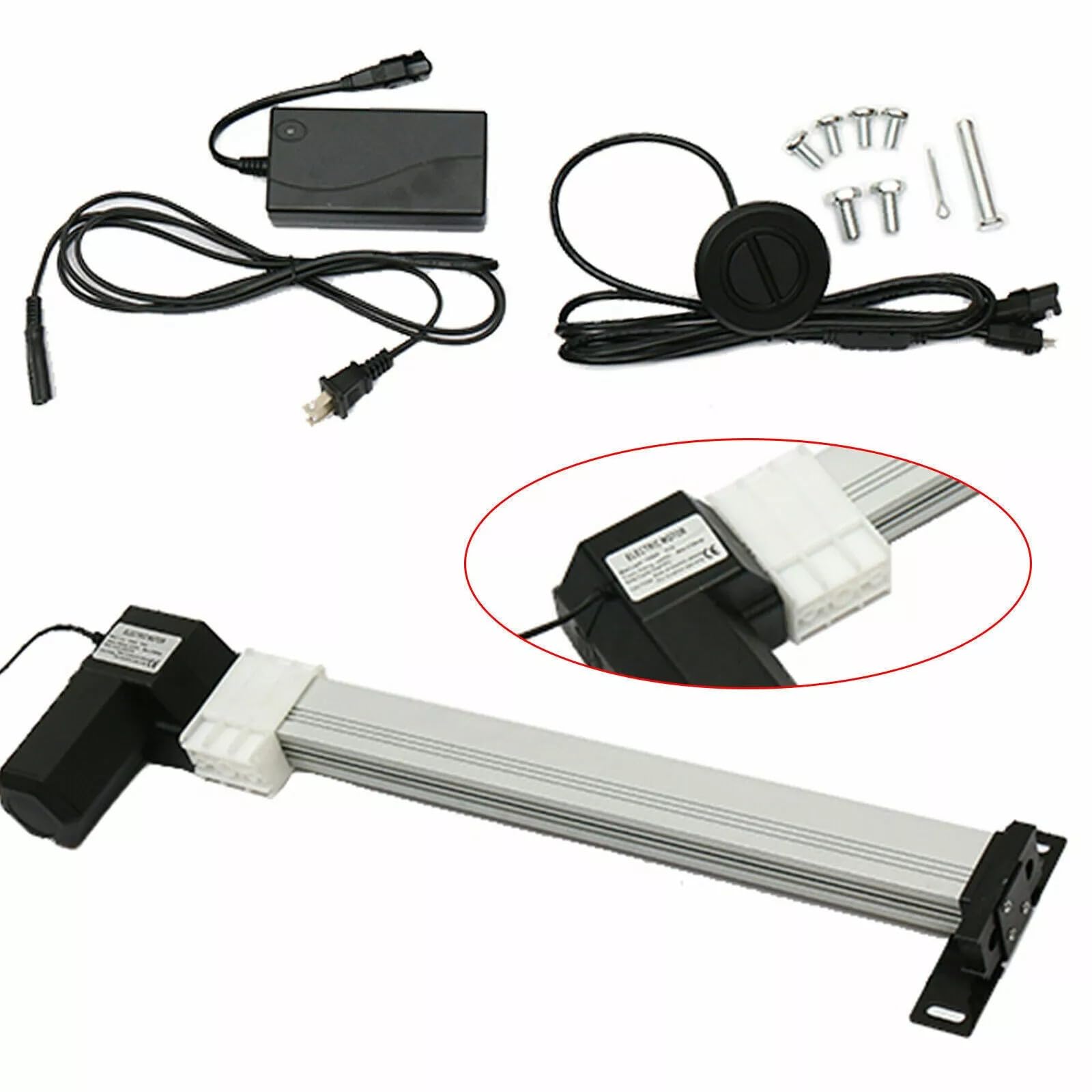 Azionamento lineare 24 V DC motore lineare Actuator 330 mm Hub motore elettrico, reclinabile motore di sollevamento per azionamento elettrico, meccanismo di sollevamento 6000 N, adatto con classe di