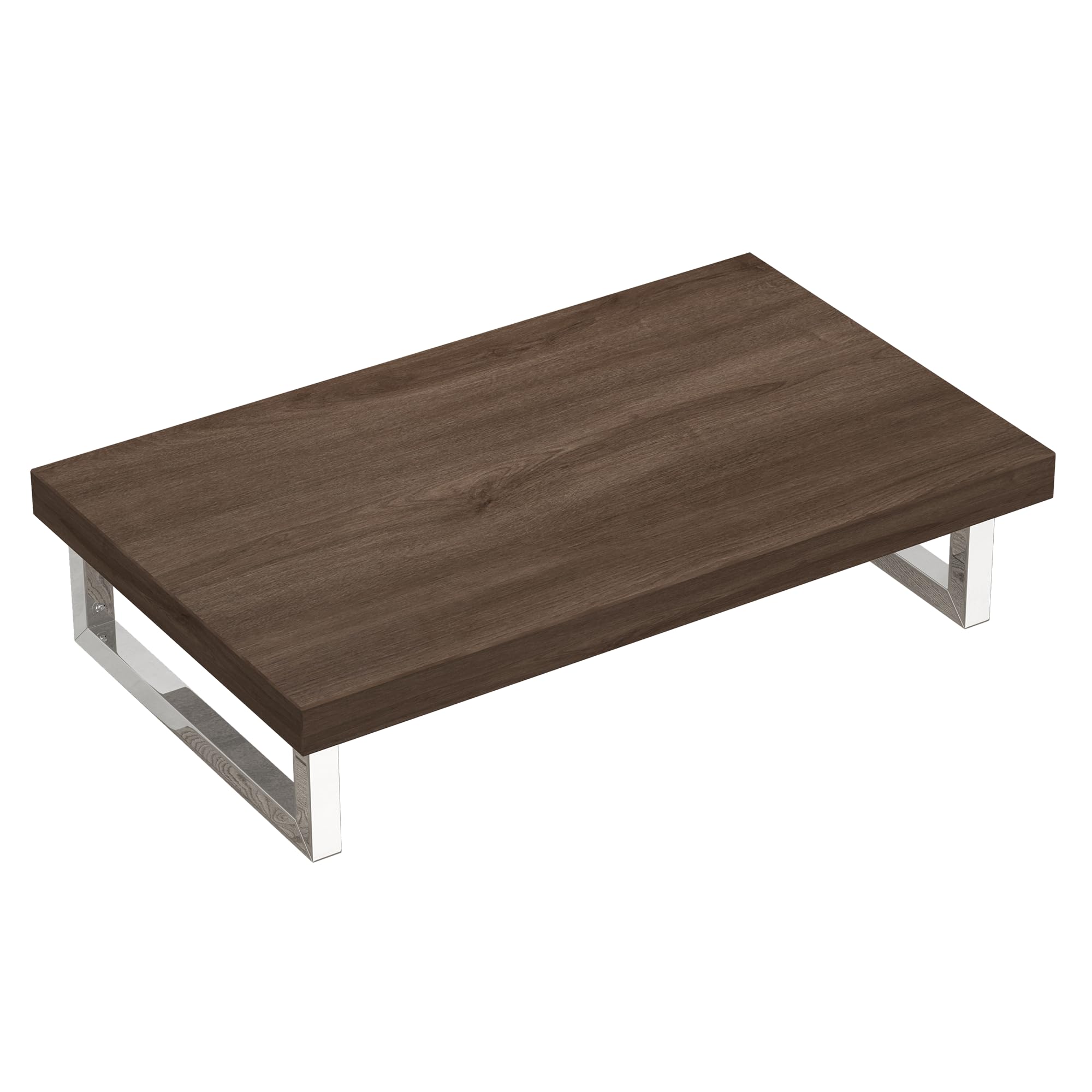 doporro Mensola Sospesa Porta Lavabo 45x80 cm in Legno Marrone, Consolle da Parete per Lavabo da Appoggio, Mobile da Bagno con Staffe Platte01
