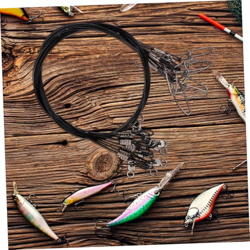ibasenice 10pcs Heavy Duty Steel Fishing Wire Leaders miniatura 5