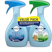 Vista 1 de Febreze Paquete económico de renovación de tela, eliminador de olores de mascotas y desodorante de tela extra resistente, 27 onzas líquidas, paquete