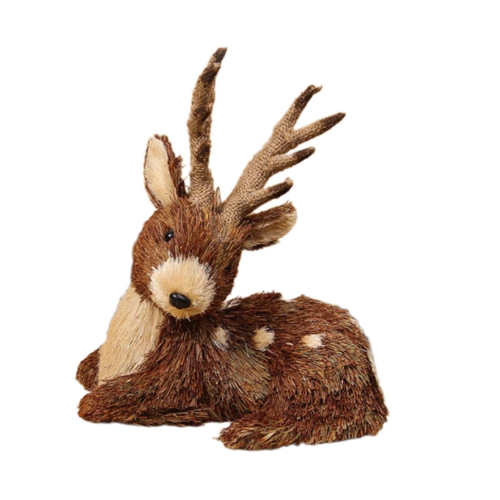 PIXZCSA Festive Reindeer Statue Artificial Tabletop Ornament for Creative Xmas Decoration Christmas Deer Figurine Not Easy To Deform