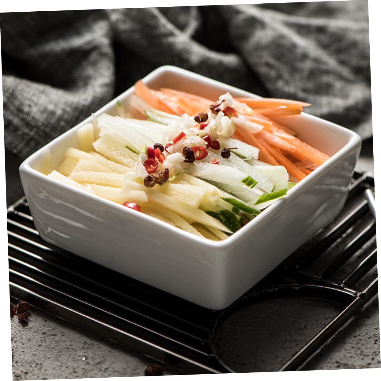 KONTONTY Sauce Seasoning Dish Dip Dishes Small Ramekins Seasoning Plates Small Bowls Dip Cups Gold Sauce Dip Bowls Fun Dip Tagine Cooking Pot Sauce Bowls Dinner Dipping Bowls Ceramics White