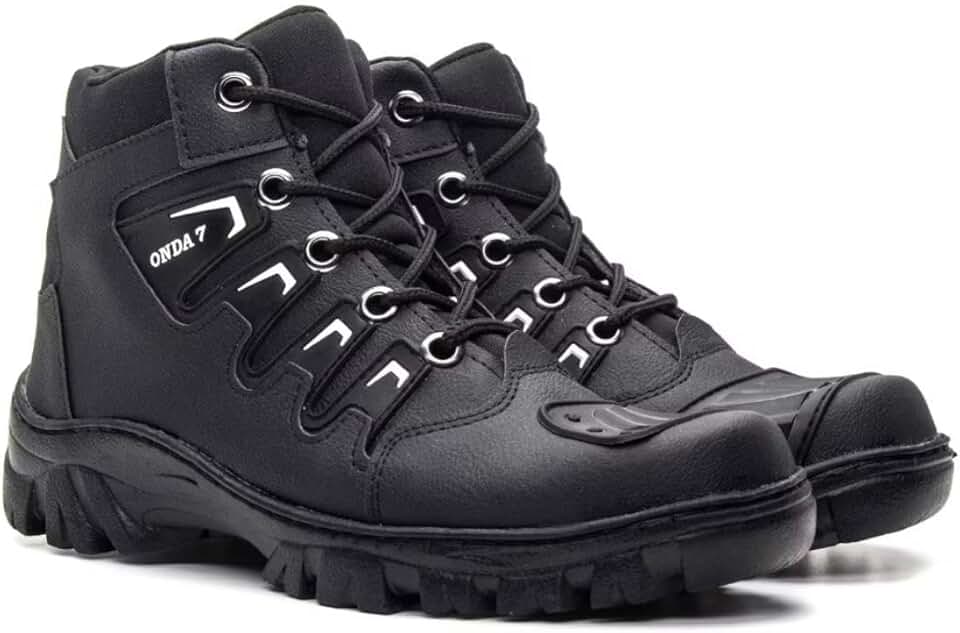 Bota de Trilha Coturno Adventure Onda Cano Médio Blaqueado Antiderrapante