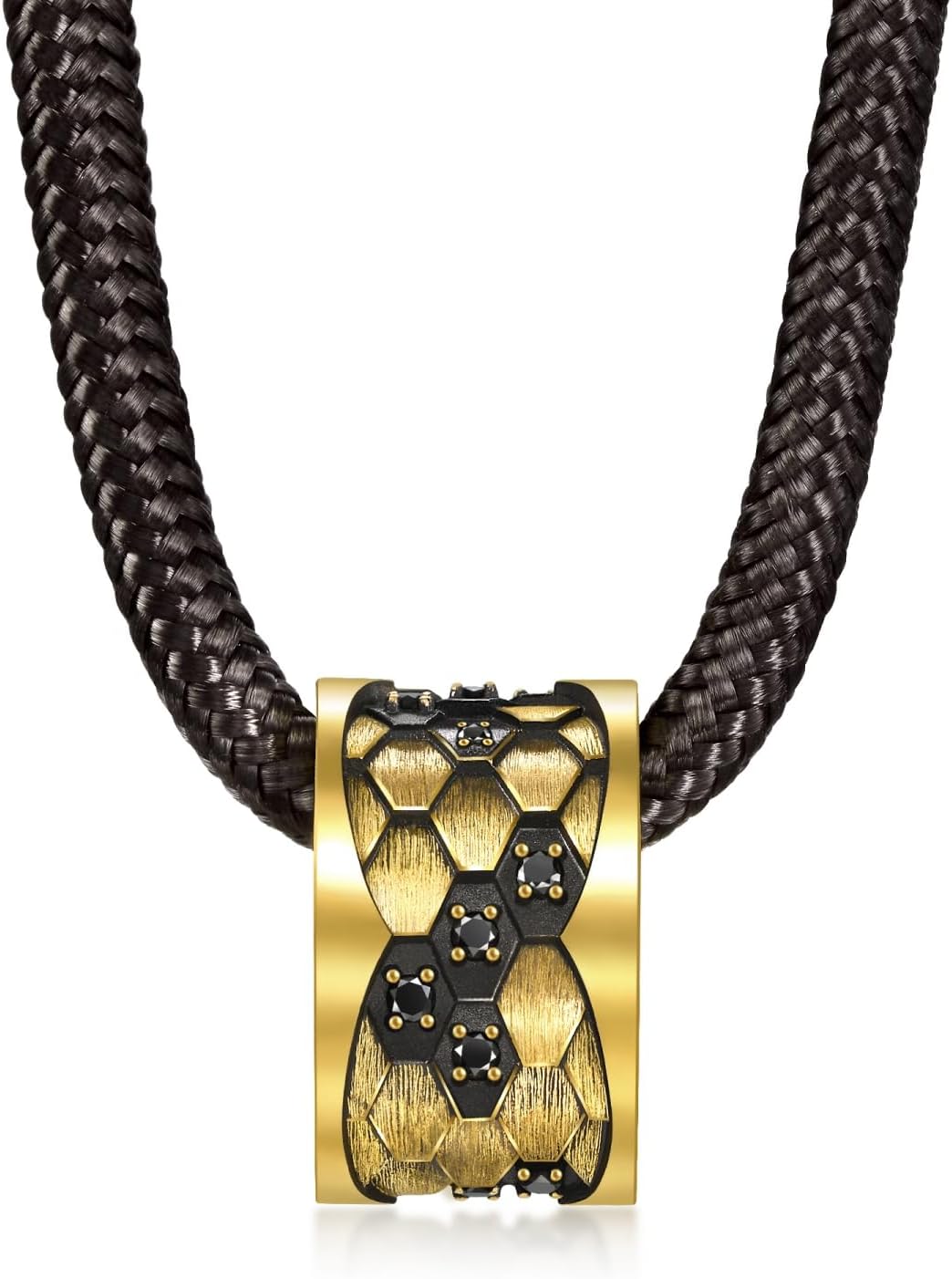 CHOW SANG SANG 999 24K Gold Noir Legend Zodiac Snake with diamond Necklace for Women, Men and Unisex 60cm 95498Z