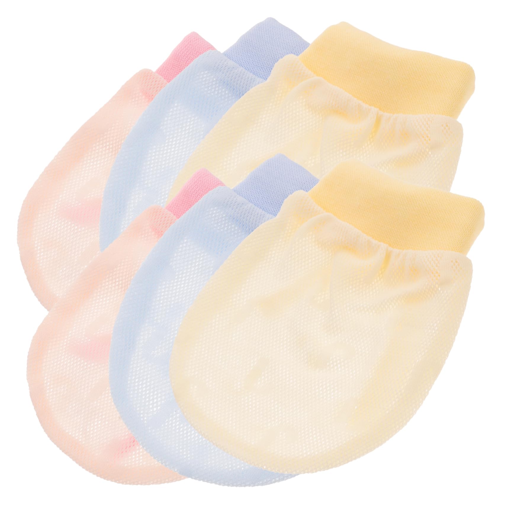 FOMIYES 3 Pairs Gloves Mittens for Months Non Scratch Cotton Mitts for Newborn Boys Breathable Comfortable Safe Design