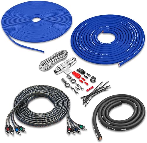 Miniatura 10 de Belva True 4 Gauge AWG Premium CCA Amplificador Kit De Cableado Sin Cable RCA - BPK4 ROJO Rojo,Azul,Gris,https://www.amazon.com/dp/undefined