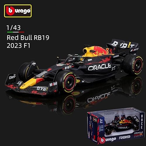 Miniatura 6 de Bburago 143 2023 F1 RB19 1 # Max Verstappen F1 Champion Racing Formula Coche de aleación para Red Bull Team Auto modelo fundido a presión (RB19 1#)