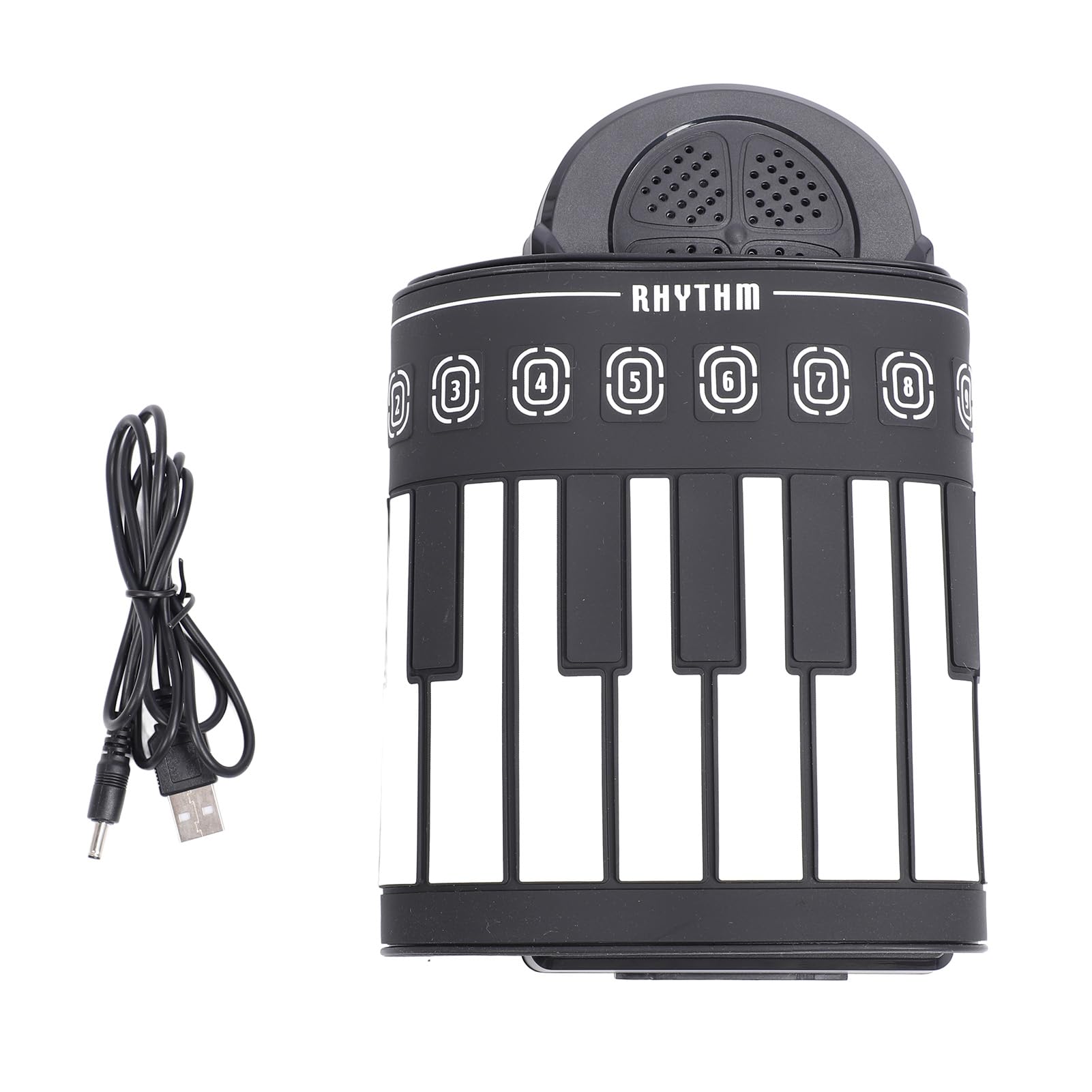 Pianoforte a tastiera avvolgibile, 49 tasti Tastiera flessibile in silicone per pianoforte con registrazione, portatile elettronico mano rotolo pianoforte con altoparlante