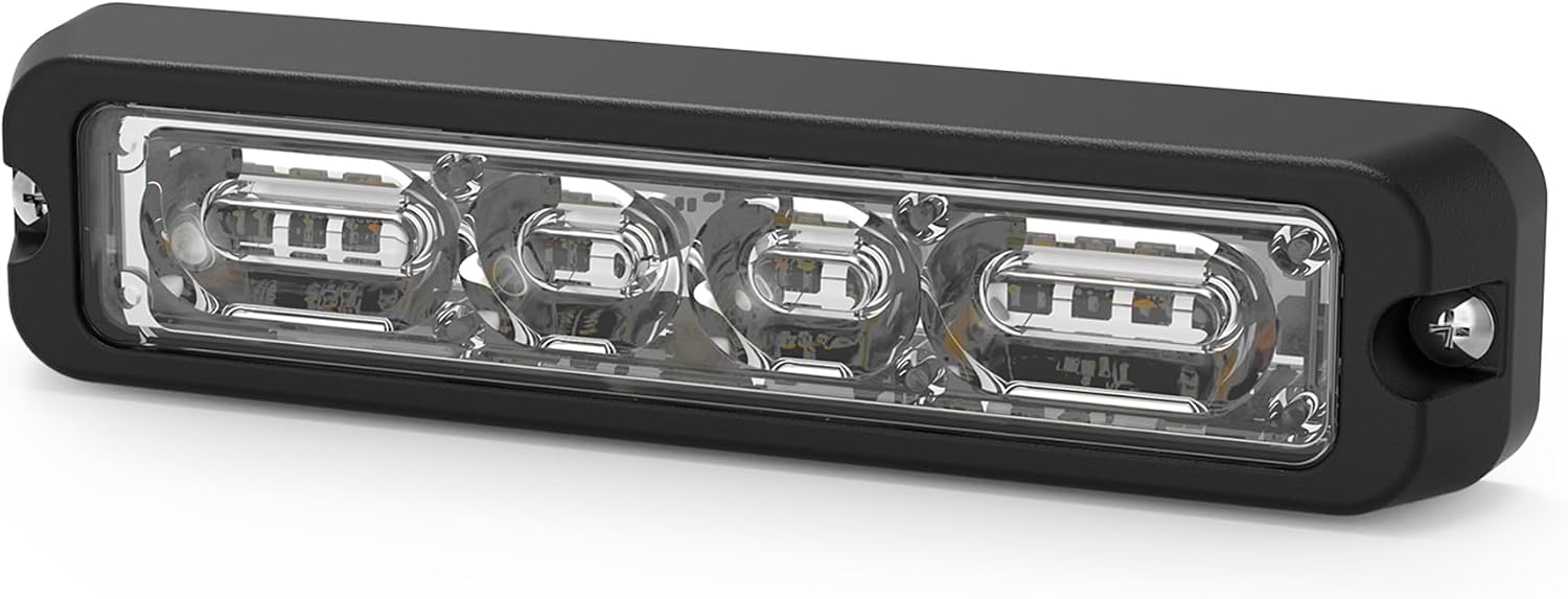 ECCO LED High-Intensity 6 LED Amber Directional Multi-Mount 0.9 amps 12V 24V Waterproof Warning Light Construction Caution Lights for Truck Off Road car Commercial Vehicles, 5 Year Warranty
