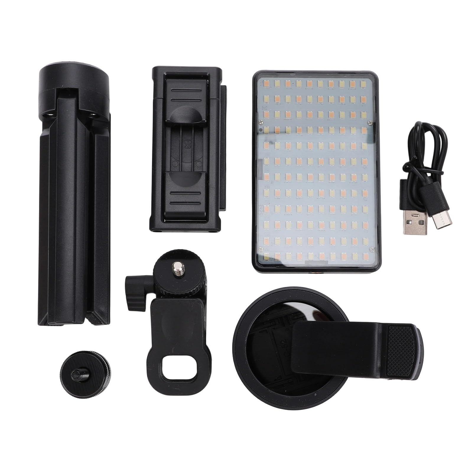 Luz de Relleno LED 2500K-9000K Luz de fotografía de Brillo Ajustable con Abrazadera polarizador CPL y trípode de Alta reproducción cromática