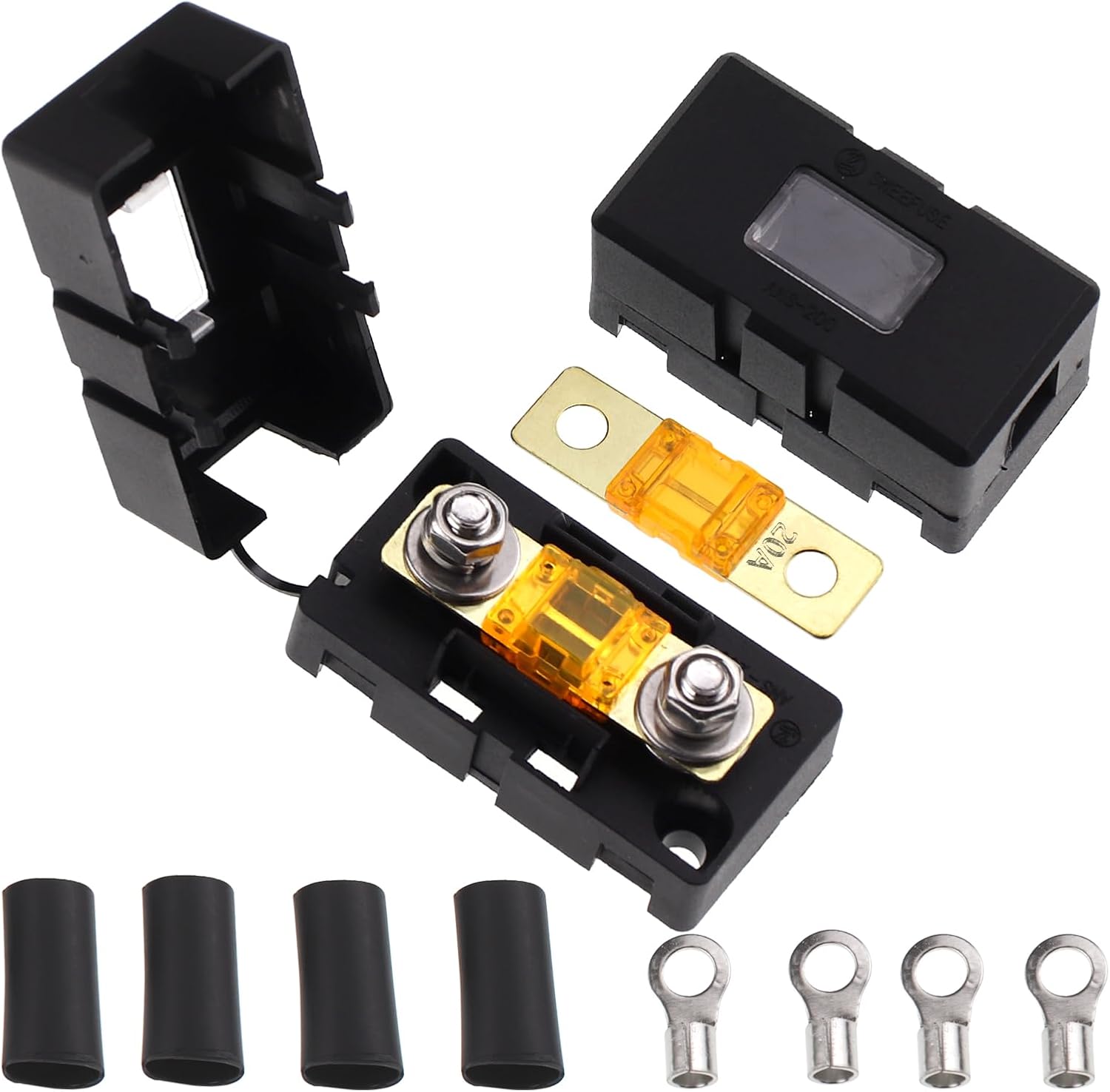 60Amp AMI/Midi Fuse Holder with Bolt-on AMI/Midi Fuse for Cars Trucks (Pack of 2)