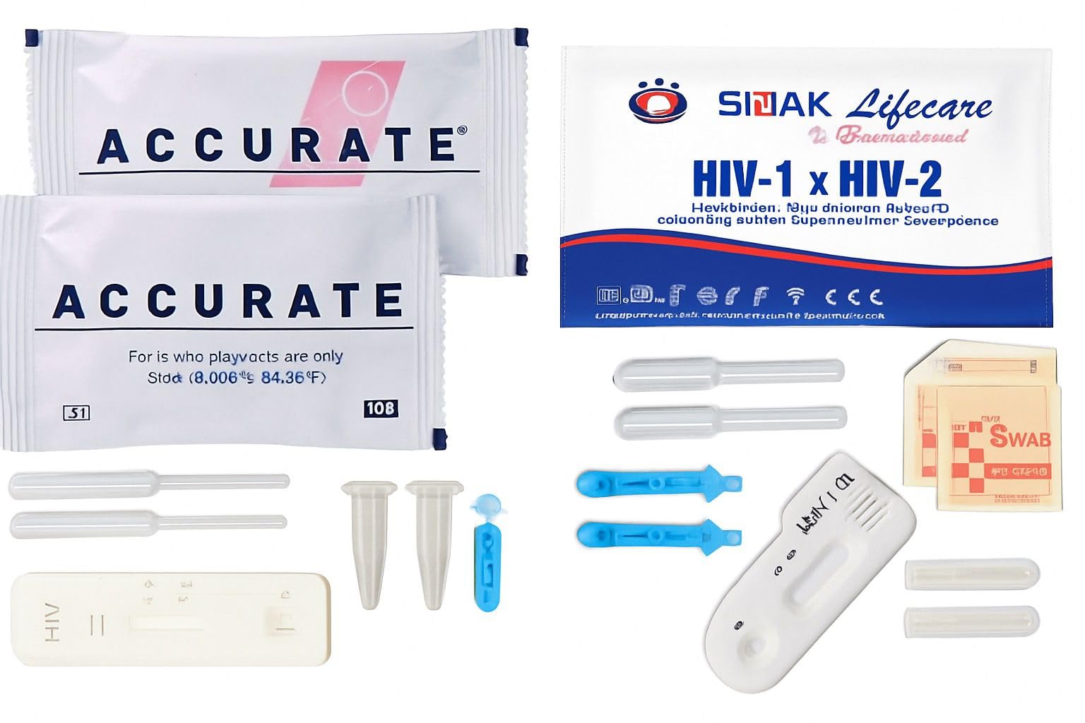 Sidak/Accurate HIV1 & HIV2 Rapid Home Self-Test Kit (Pack of 2)
