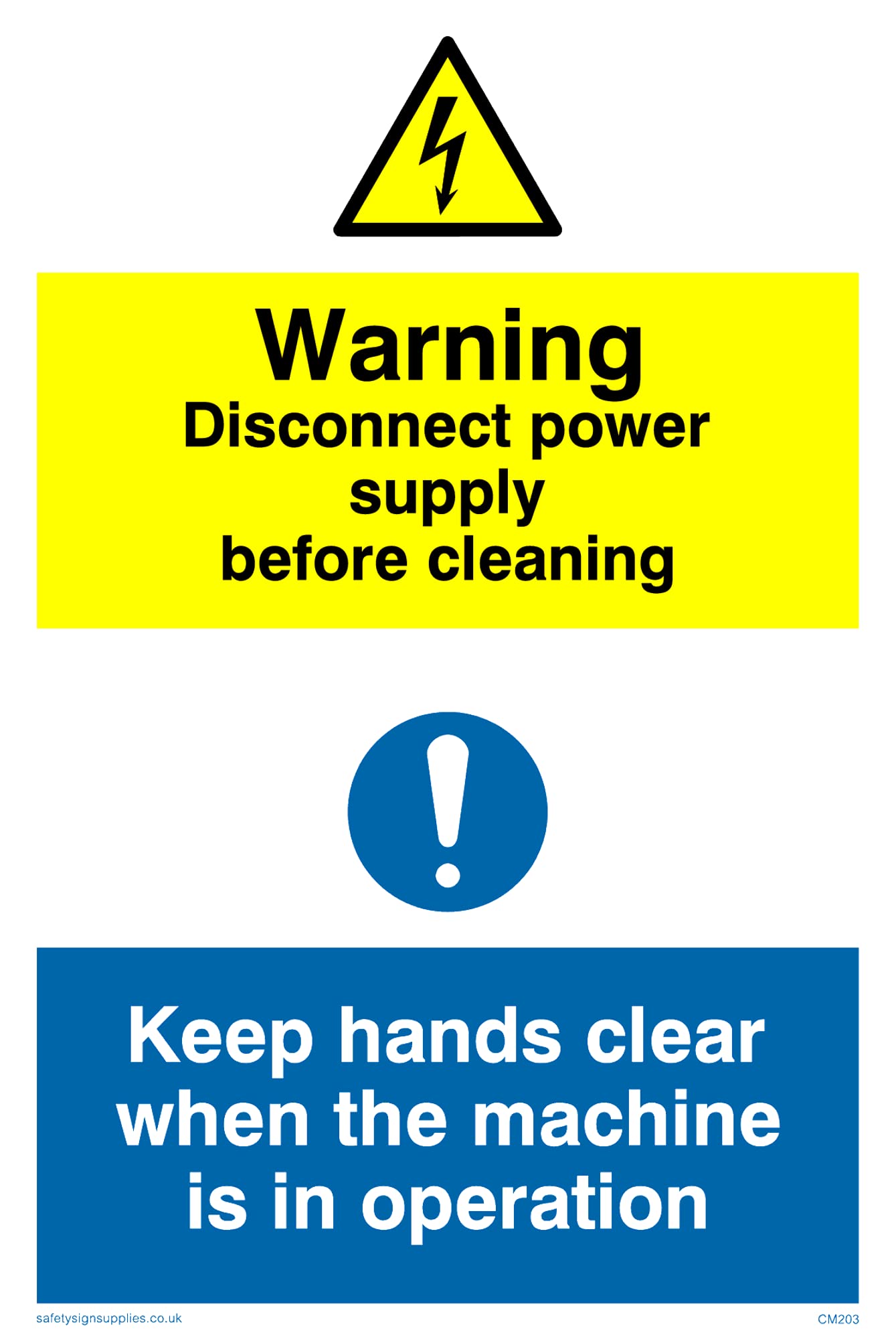 Pack of five - Disconnect Power Supply Sign - 100x150mm - A6P