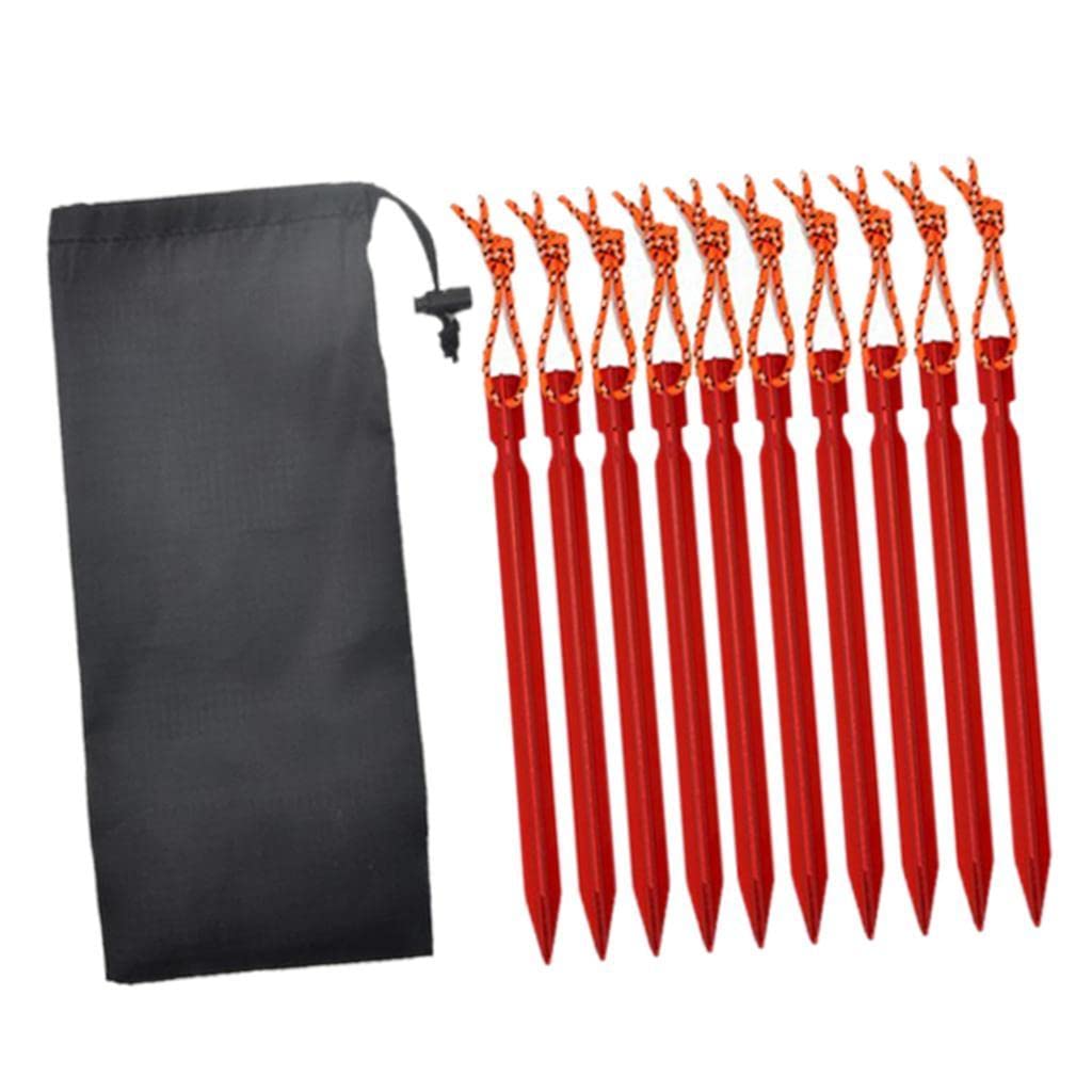 bnf® 10Pcs Professional Aluminum Alloy Outdoor Family Tent Stake Pegs Ground Nail Red|Sporting Goods | Outdoor Sports | Camping & Hiking | Tents & Canopies-image-26