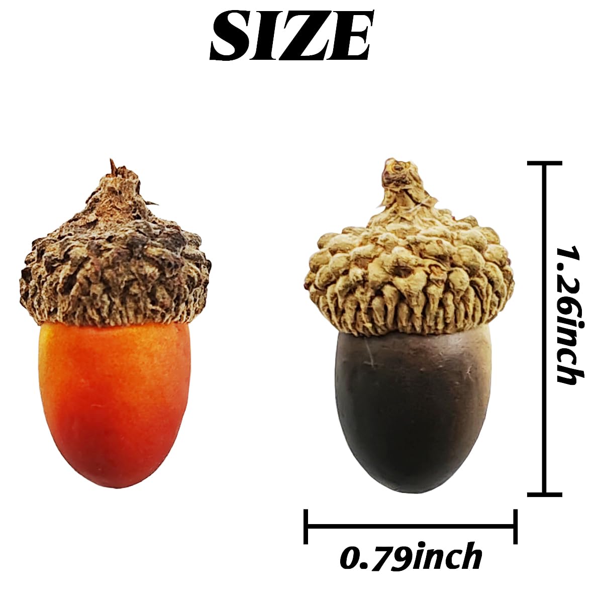TIHOOD 160PCS Artificial Acorns Bulk Small Fake Lifelike Simulation Acorn with Natural Cap for Crafts, Wedding, Home Vase Filler Decor