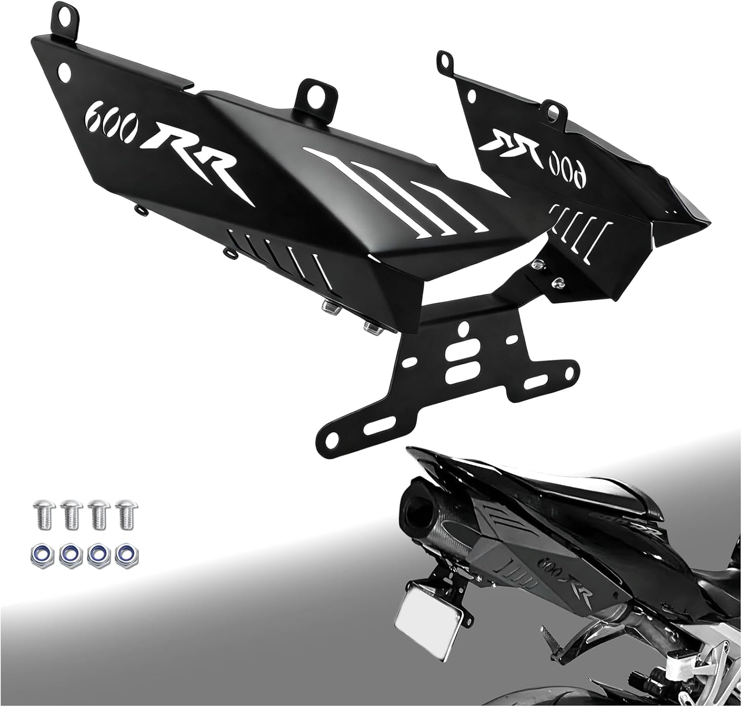 Bracket Tail Tidy License Fender Eliminator Fits for Honda CBR 600RR 2007 2008 2009 2010 2011 2012 CBR600RR Rear License Plate Mount Plate Holder Number Plate Bracket Fits
