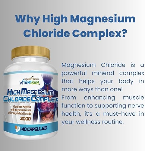 Miniatura 3 de Complejo de cloruro de magnesio, paquete de 3, 420 cápsulas