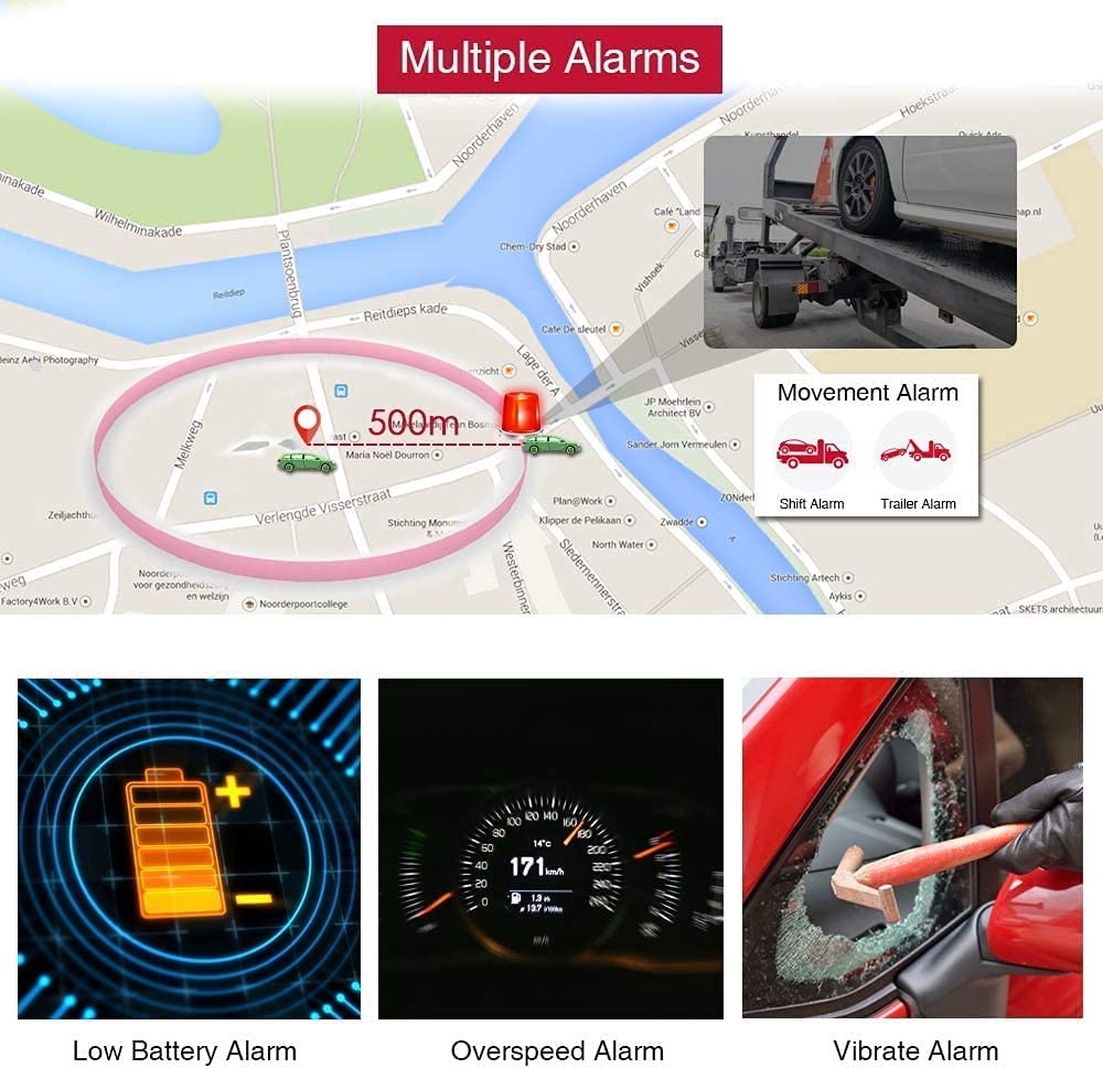 Zeerkeer Traqueur GPS Mini Temps Réel Aimant Localisateur pour Voiture - Batterie 1500 mAh Micro Tracker Étanche Alarme Géo-clôture App sans Abonnement pour Enfants/Auto TK913