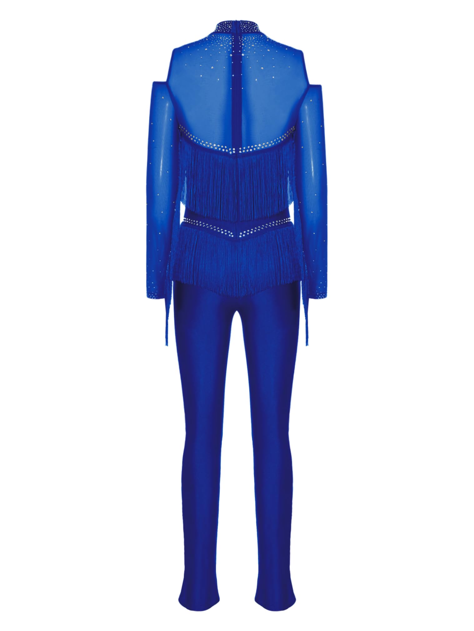 JEATHA Damen Abgestufte Tassel Leggins Gymnastik Tanzbody Kinder Overall Ballett Sport Wettkampfanzug Einteiler Gymnastik Tanzbody Urlaub