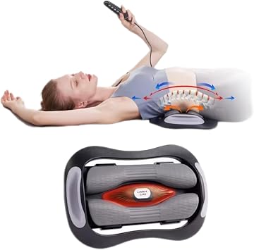 Lumbar Stretcher with Heat Massage | Adjustable Vibration Back Support Massager | Waist Relaxation Wholesale for Office & Home