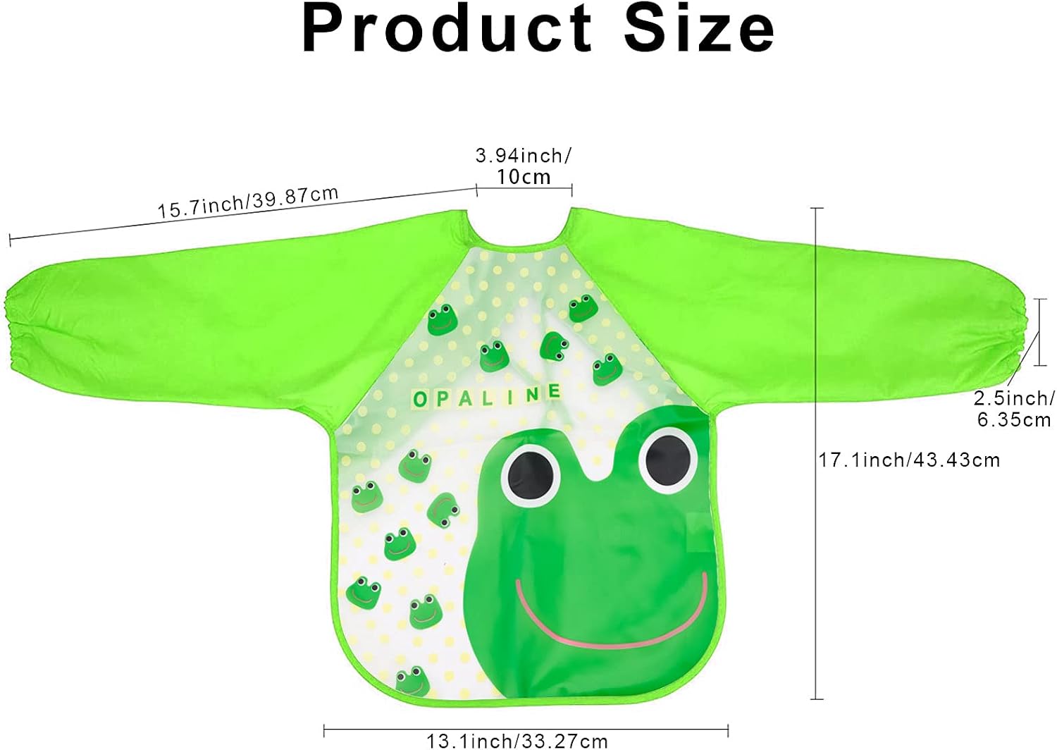 Baogaier Bibs Baby Long Sleeves, 4 PCS Waterproof Washable EVA Coverall Food Bib with Sleeves - Image 3