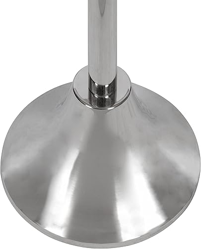 Miniatura 104 de Kate and Laurel Sanzo - Mesa moderna de pedestal para bebidas; 9 x 9 x 23; latón antiguo y negro; mesa auxiliar decorativa con mesa martillada para