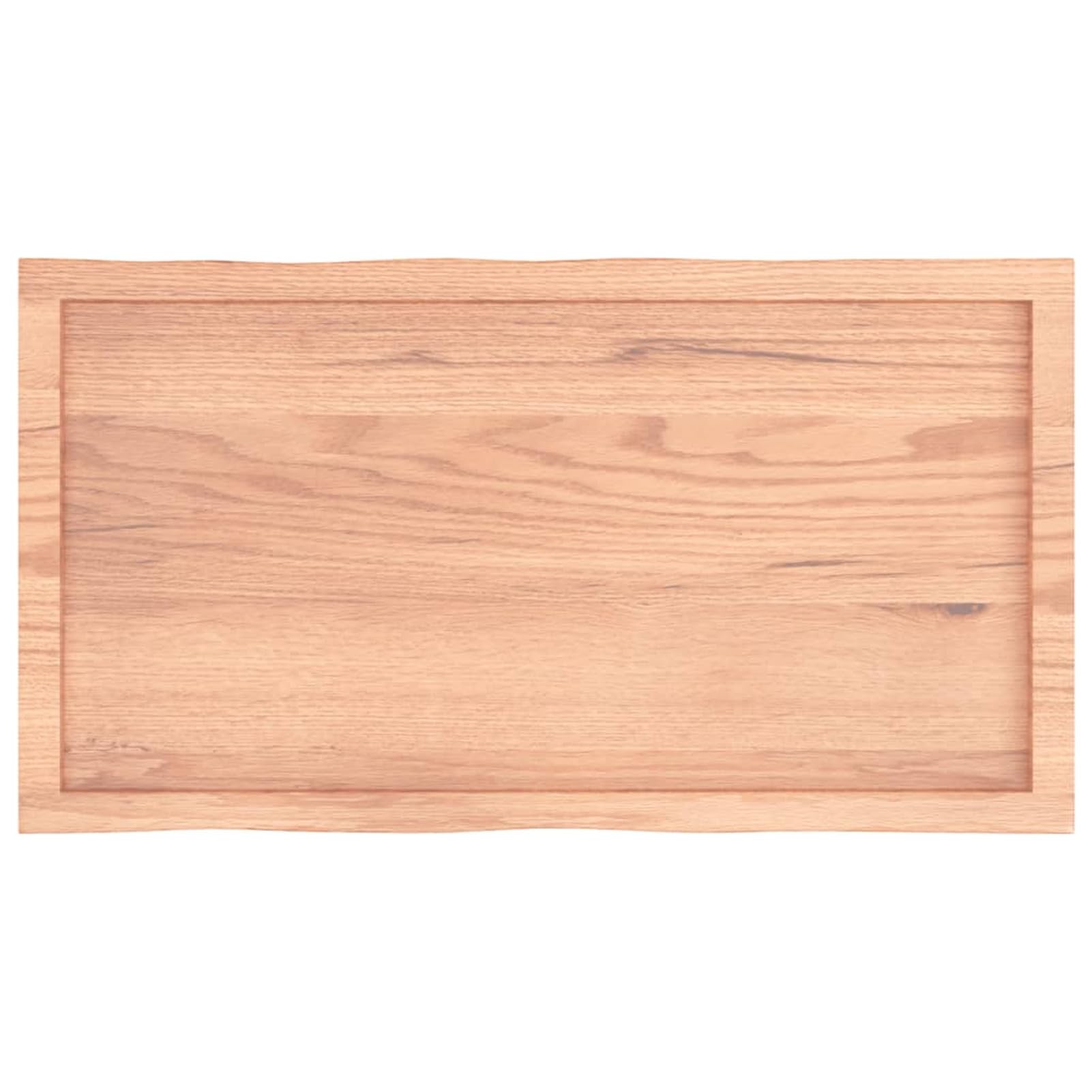 Tischplatte 100x50x(2-6) cm Massivholz Behandelt Baumkante Waschtischplatte Multiplexplatte