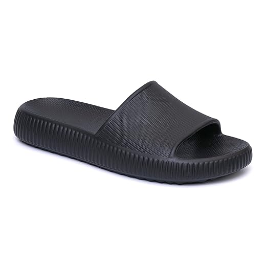 Chinelo Ortopedico Nuvem Masculino e Feminino Ergonometrico Slide Preto Branco e Nude Esporão -Praia Piscina Banho e Chuva