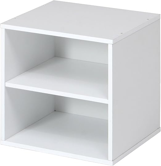 不二貿易 キューブボックス 2段 幅34.5×奥行29.5×高さ34.5cm ホワイト 収納 カラーボックス 組み合わせ自由 81904