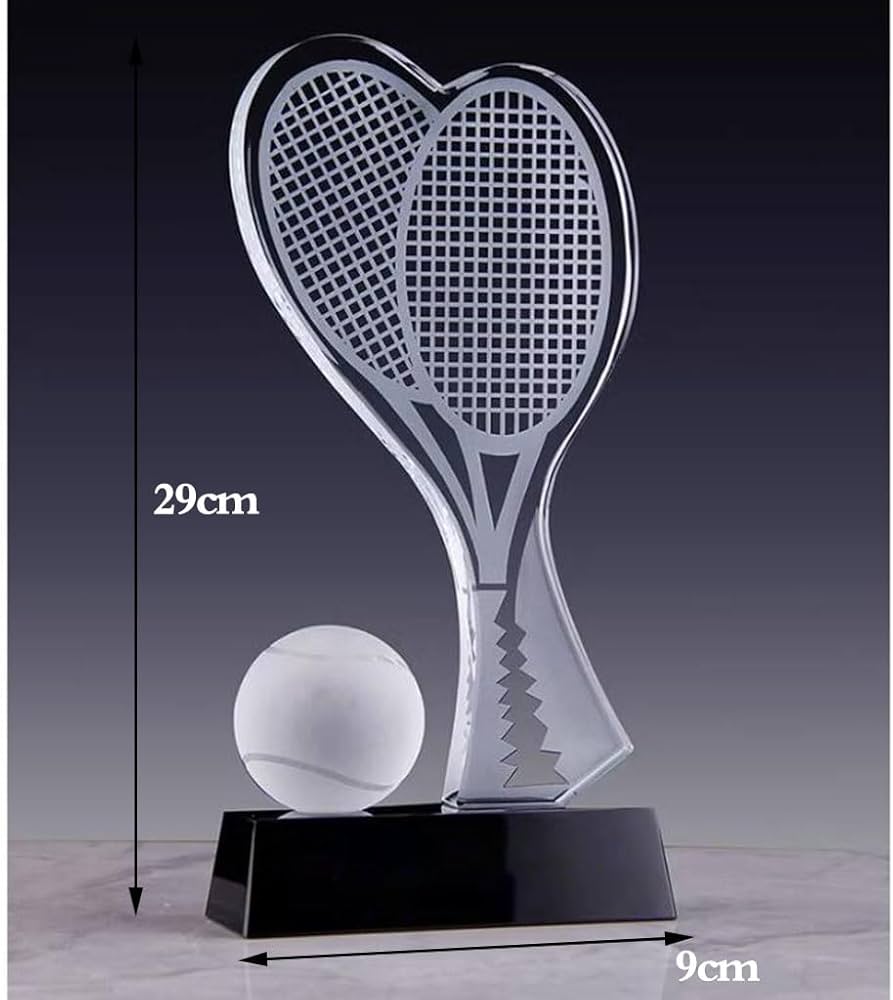 Amazon.co.jp: テニスクリスタルトロフィー テニスリーグ賞 優勝