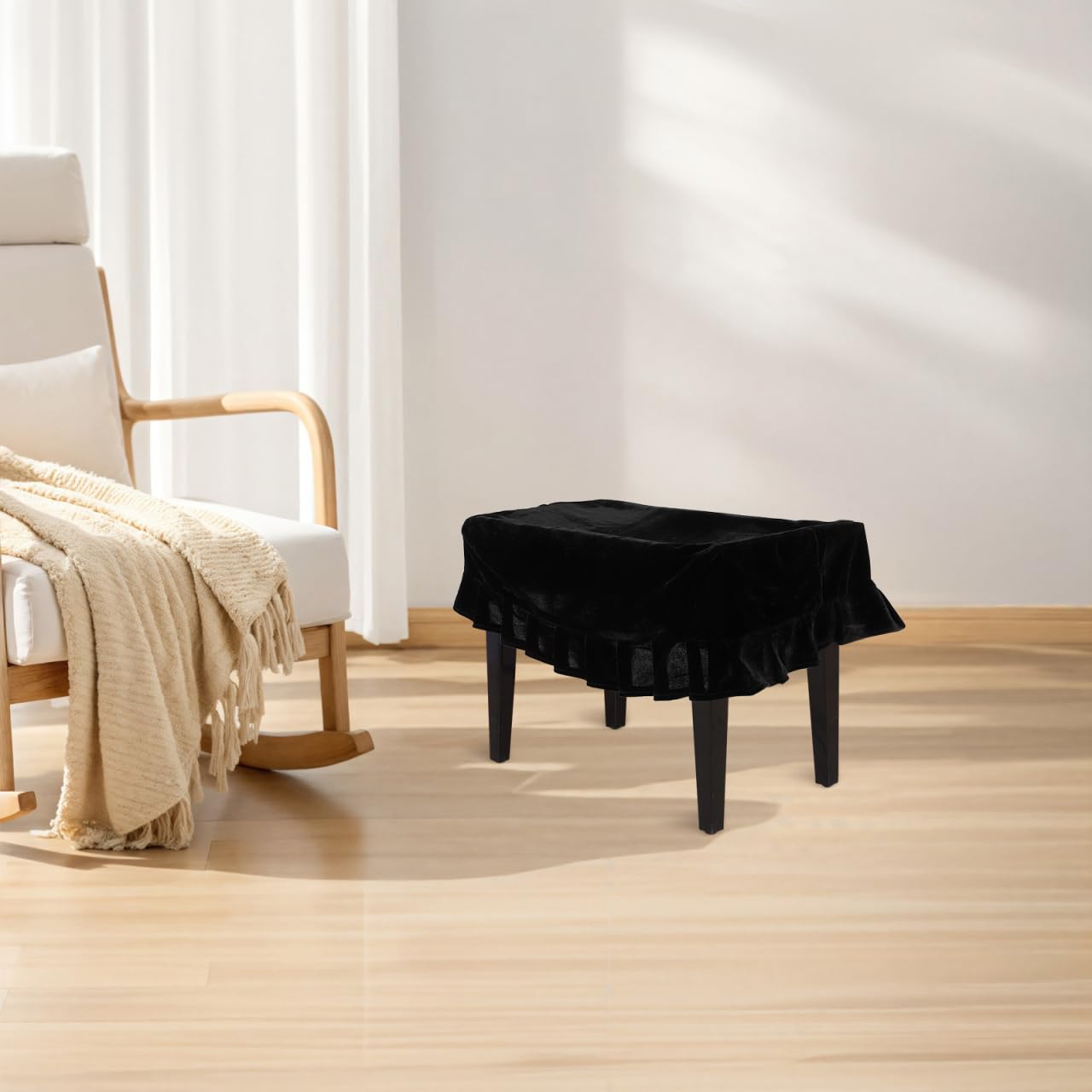 PRETYZOOM Funda para Taburete De Piano De Peluche 21.65X13.77X5.90 Pulgadas Protector De Silla para Piano Antipolvo Y Antirayaduras para Hogar Oficina Hotel