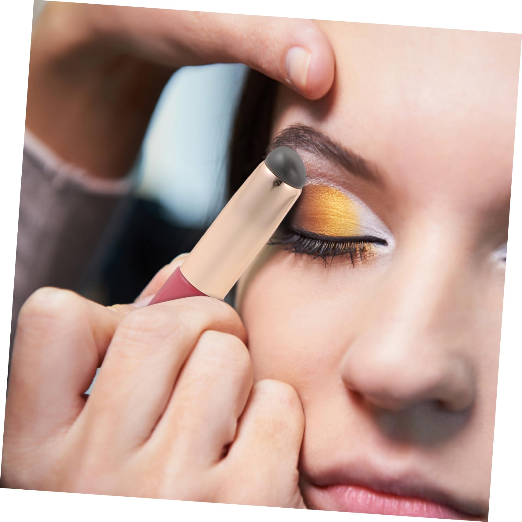 MERRYHAPY Concealer Brush Wand Lip Brush for Lipstick Lip Gloss Applicators Lip Applicators Lip Makeup Tools Silicone Lip Brush for Women