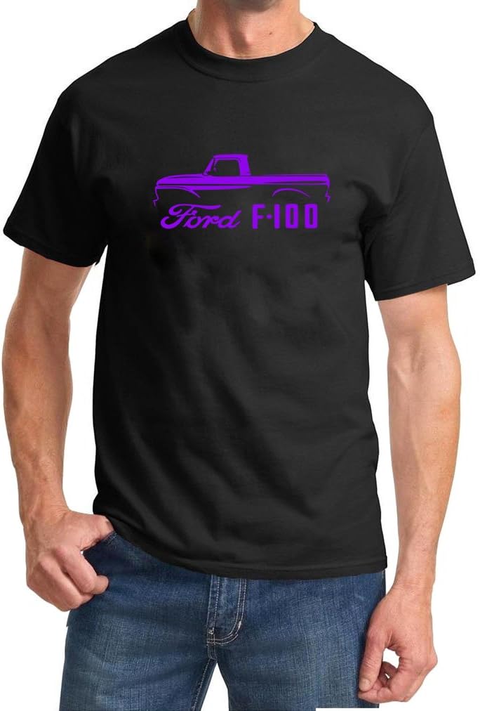 1961-66 Ford F100 Pickup Truck Classic Color Outline Design Tshirt