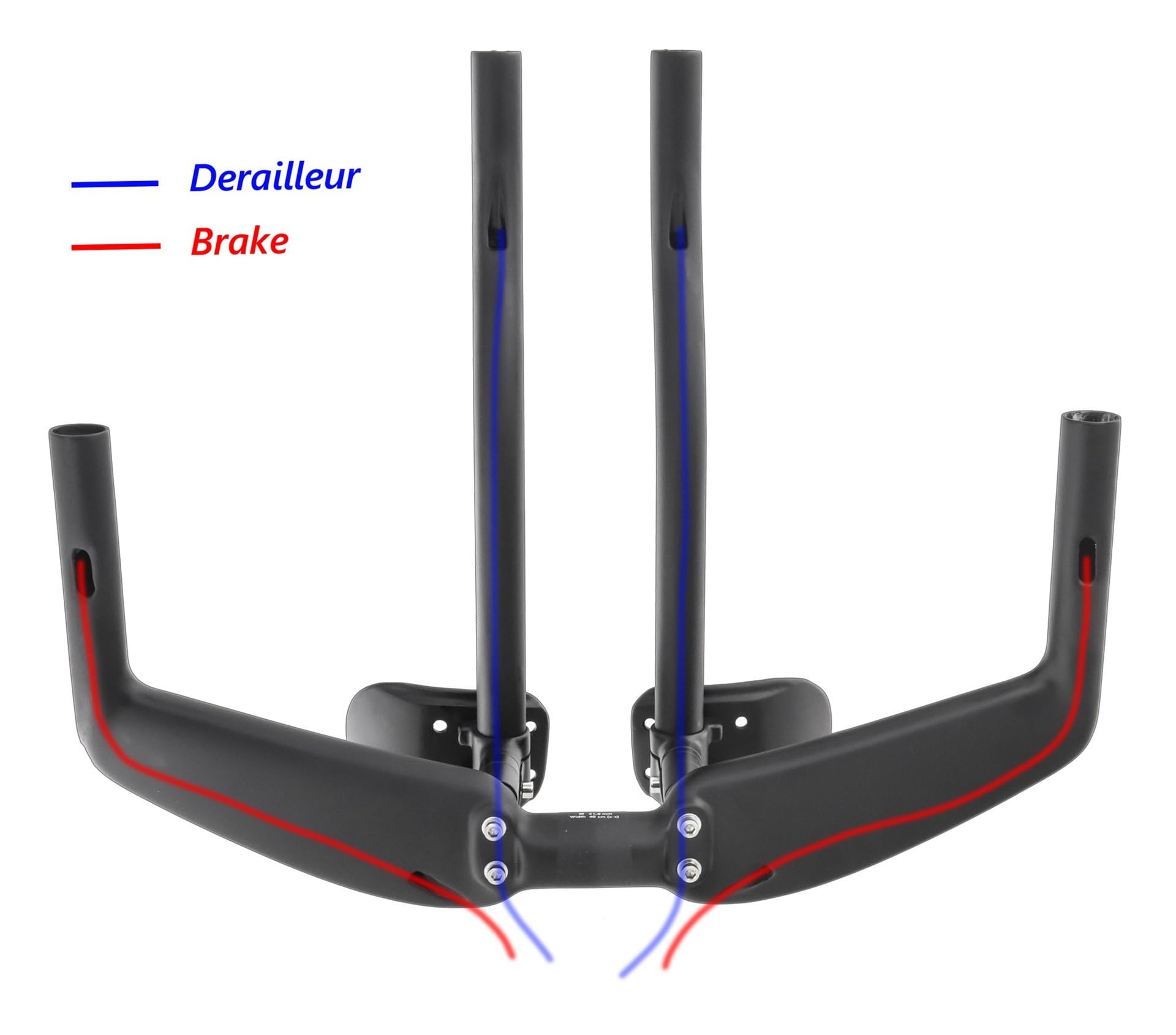 TT Guidon Vélo Repose-vélo Guidon TT Guidon Triathlon Repose-vélo Guidon(Black 420mm)