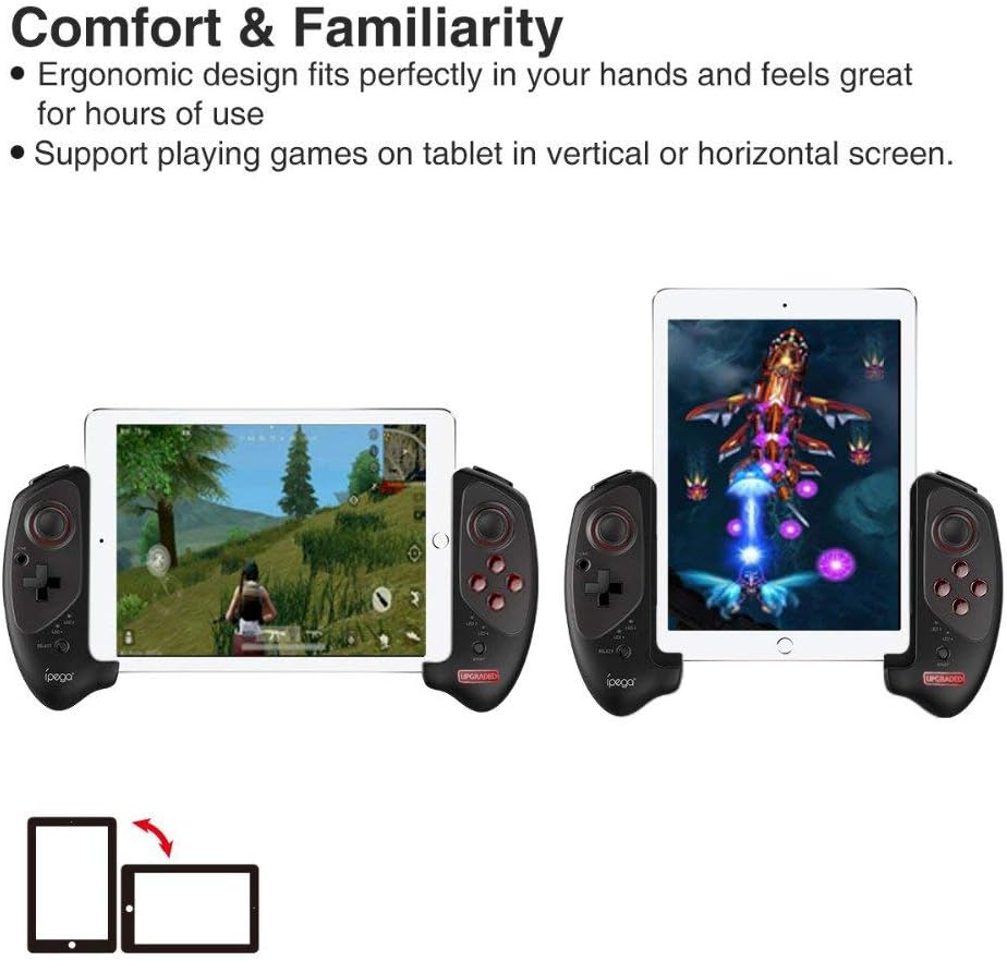 Wireless Mobile Games Controller Joystick Key Mapping Gamepad for Samsung Galaxy S10 S10+/S20/S20+5G NOTE10 LG HTC Huawei P30 P40 Smart Android Mobile Phone Tablet PC (Android 6.0+)