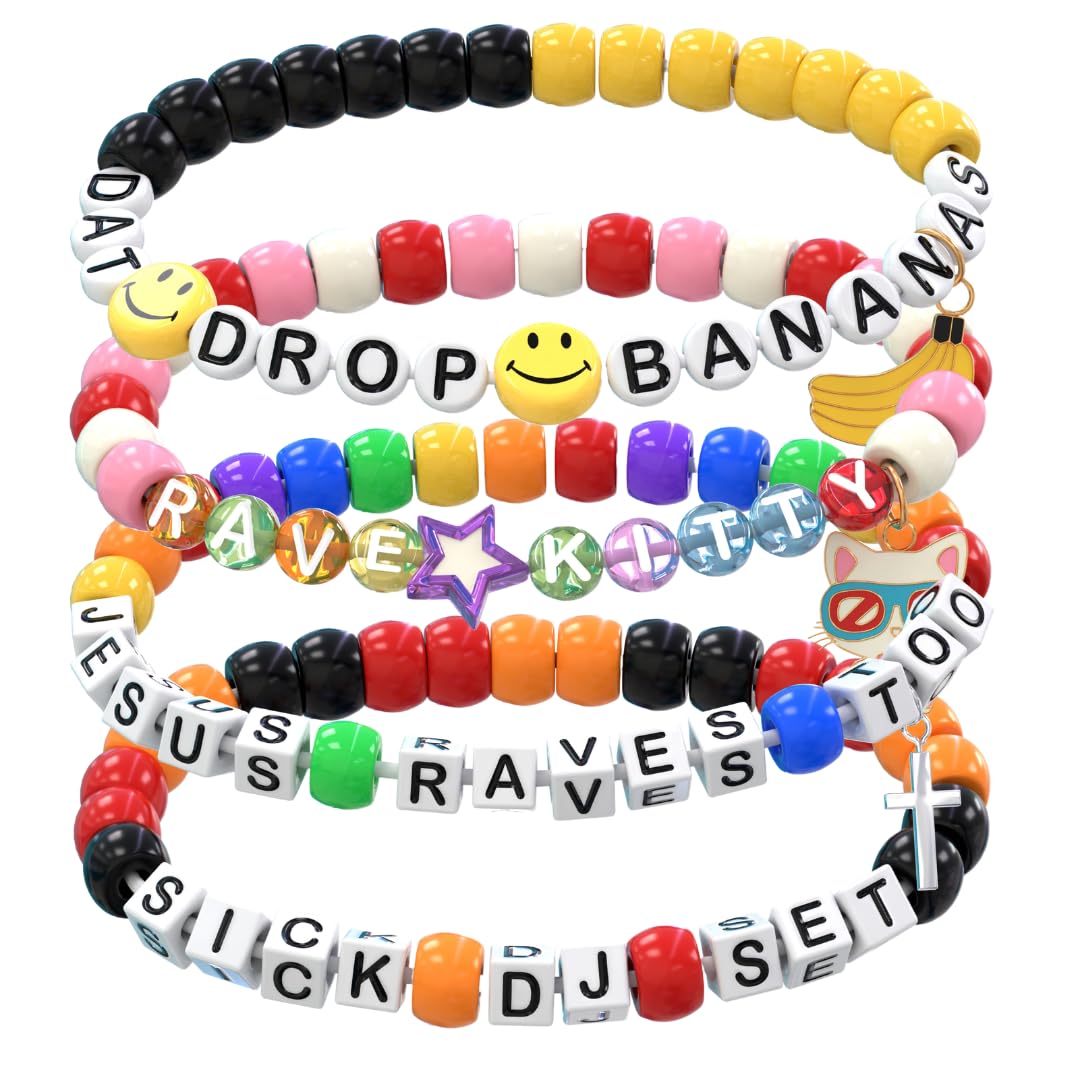 Plura Bracelets Kandi Rave (lot de 15)