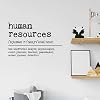 Vinyl Wall Decals Home Decoration The Funny Noun Glossary Definition of Human Resources Stickers for Girl Boy Bedroom Living Room Office Bathroom Wall Decor 22inch