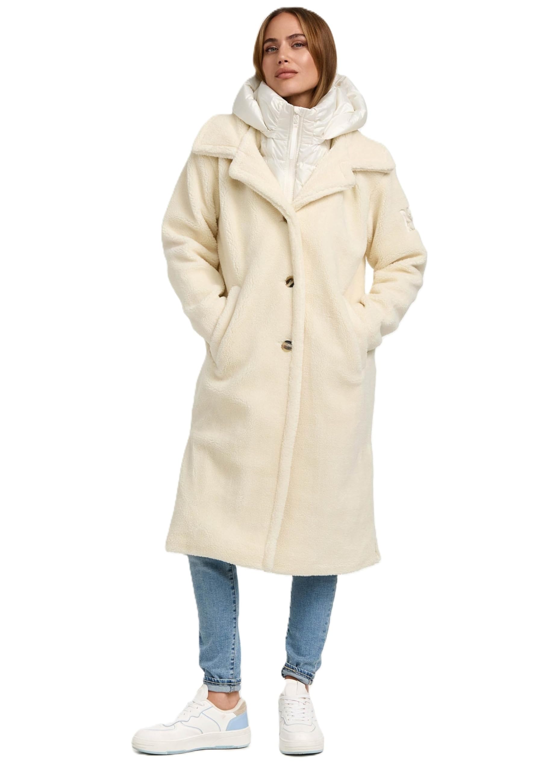 Navahoo Winterjas voor dames (XS-3XL) - 100% katoen bovenmateriaal, capuchon met ritssluiting scheidbaar, teddybont aan de binnenkant, warme jas voor vrouwen B648, zwart, S Navahoo Winterjas voor dames (XS-3XL) - 100% katoen bovenmateriaal, capuchon met ritssluiting scheidbaar, teddybont aan de binnenkant, warme jas voor vrouwen B648, zwart, S
